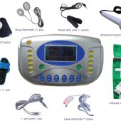 TENS MACHINE WITH HEATING ULTRASOUND AND LASER FUNCTION