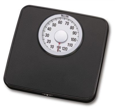 Mechanical scale with extra large display and non-slippery surface