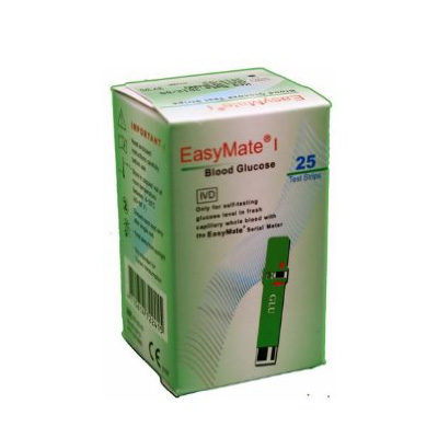 Suradam huis Vrouw EasyMate Glucose Strips – 25 Pieces | Meg Medius