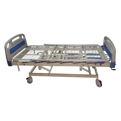 three crank manual hospital bed, patient bed