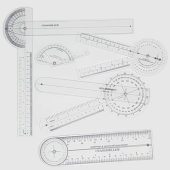 goniometer set 5 pcs plastic transparent