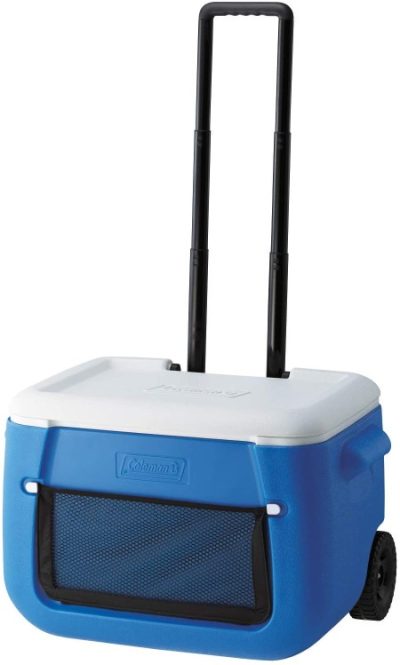 Coleman Cool Box 50 QT Poly-lite Wheeled Mesh, 47 Litres capacity,