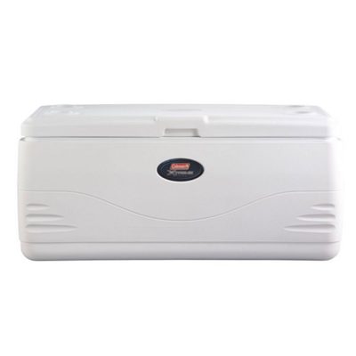 coleman 150 QT cooler marine white