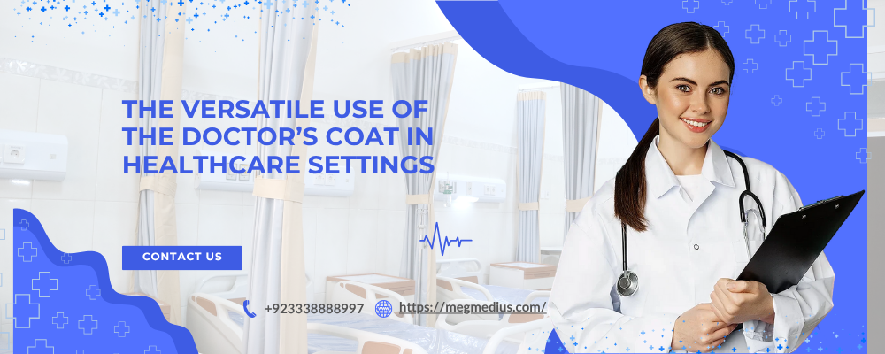 A confident doctor wearing a white coat stands in a modern hospital corridor, symbolizing professionalism and trust in healthcare.