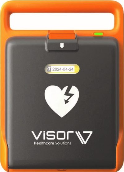 Visor Stat1 Automated External Defibrillator (AED) machine used for emergency cardiac care