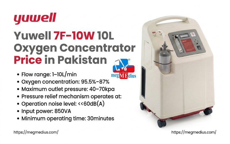 Yuwell 7F-10W 10L Oxygen Concentrator for Medical Use with High Flow and Performance in Pakistan