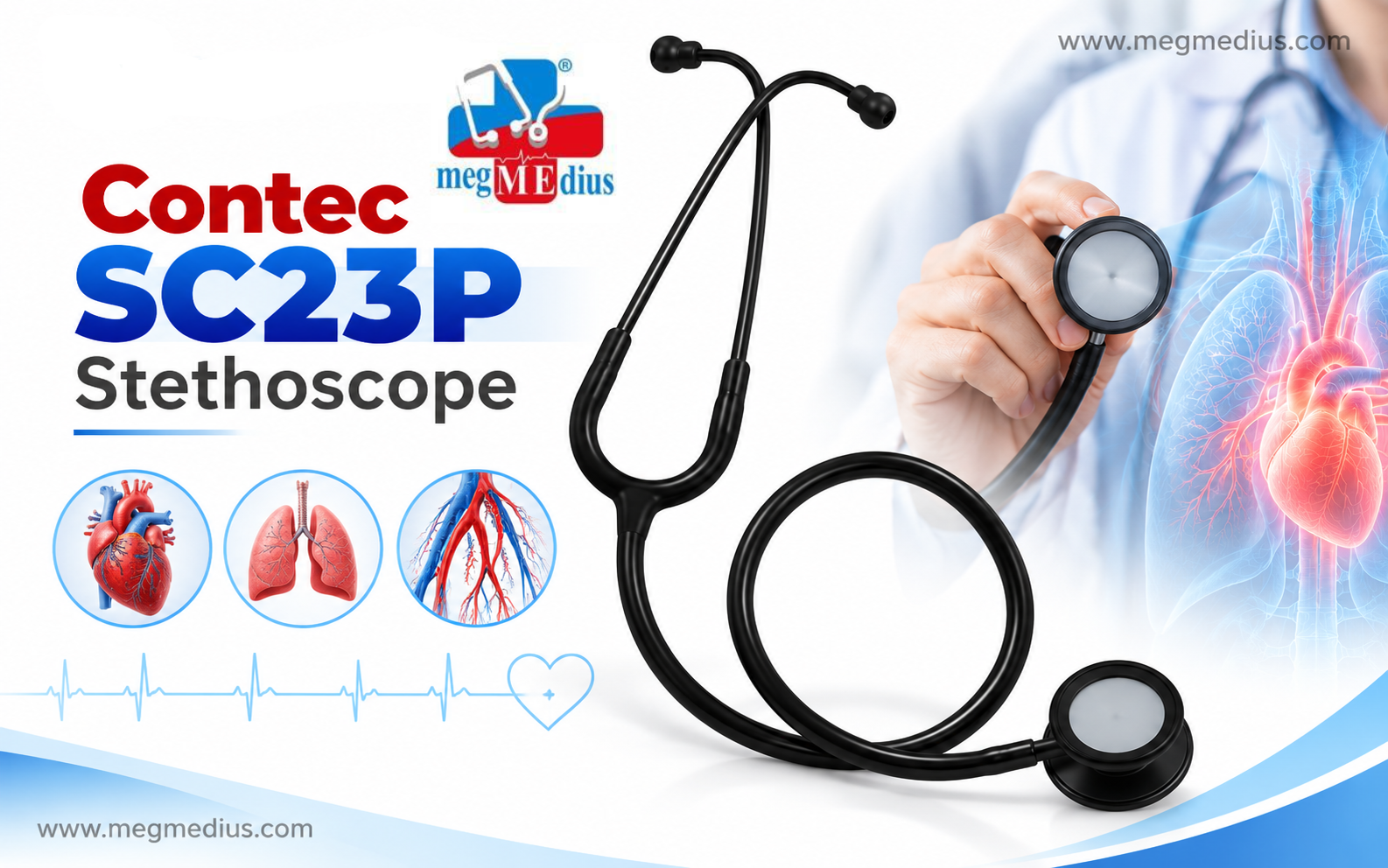 Contec SC23P Stethoscope for medical examination